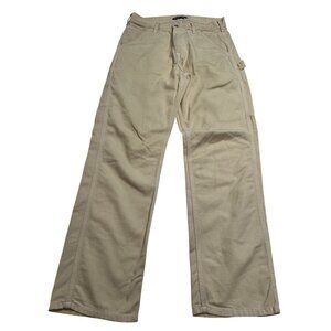 Cherry LA Wide Leg Carpenter Pants in Sun Faded Beige